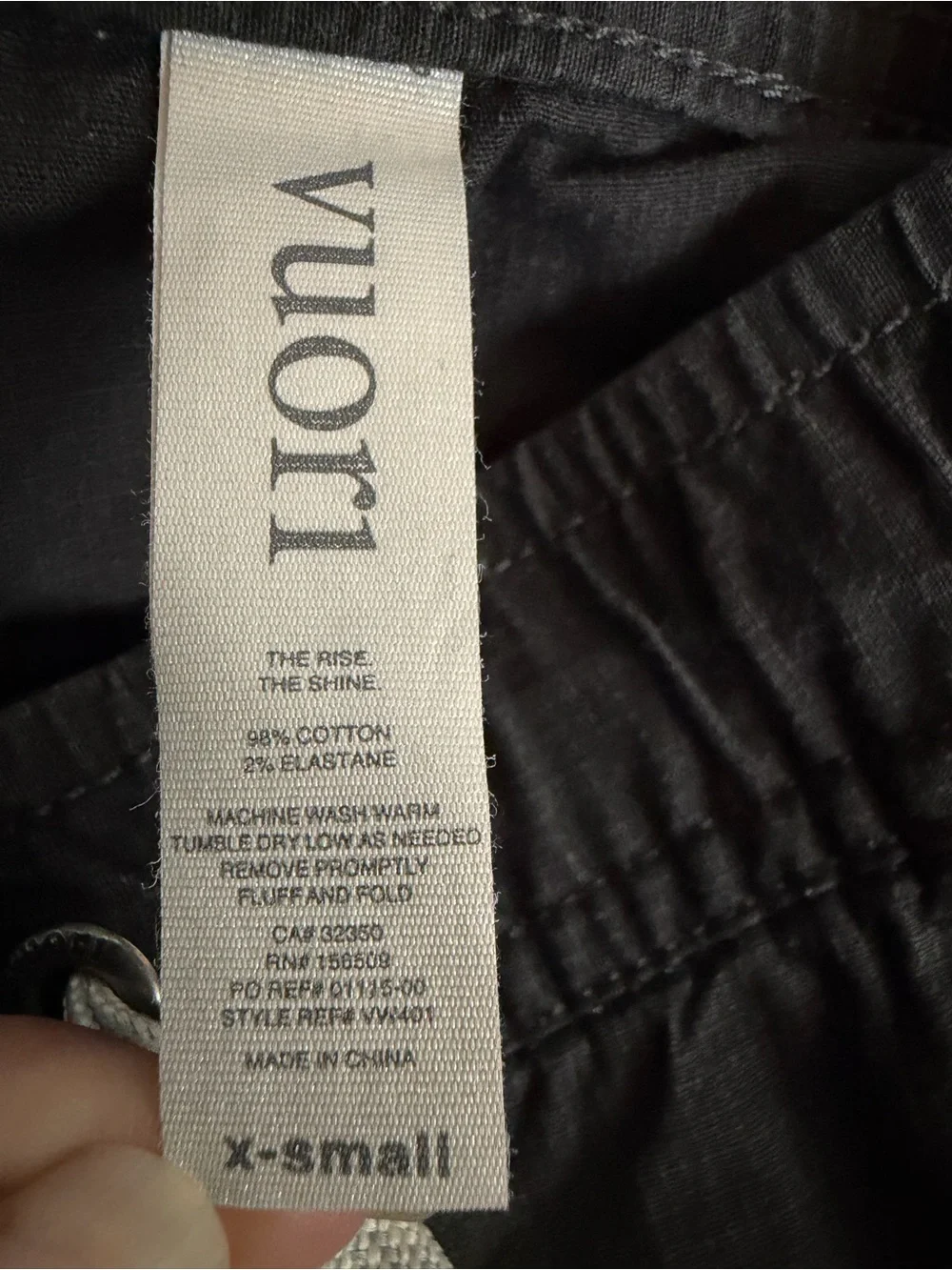 VUORI Ripstop Men's Jogger Pants XS Camo Gray Elastic Waist Drawstring V412 flaw